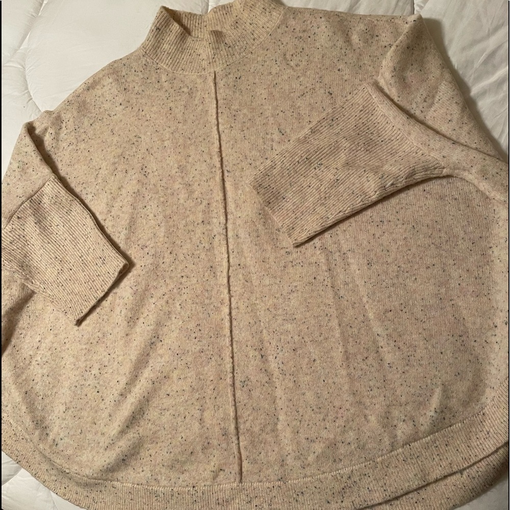 Loft multi colored mock neck sweater
